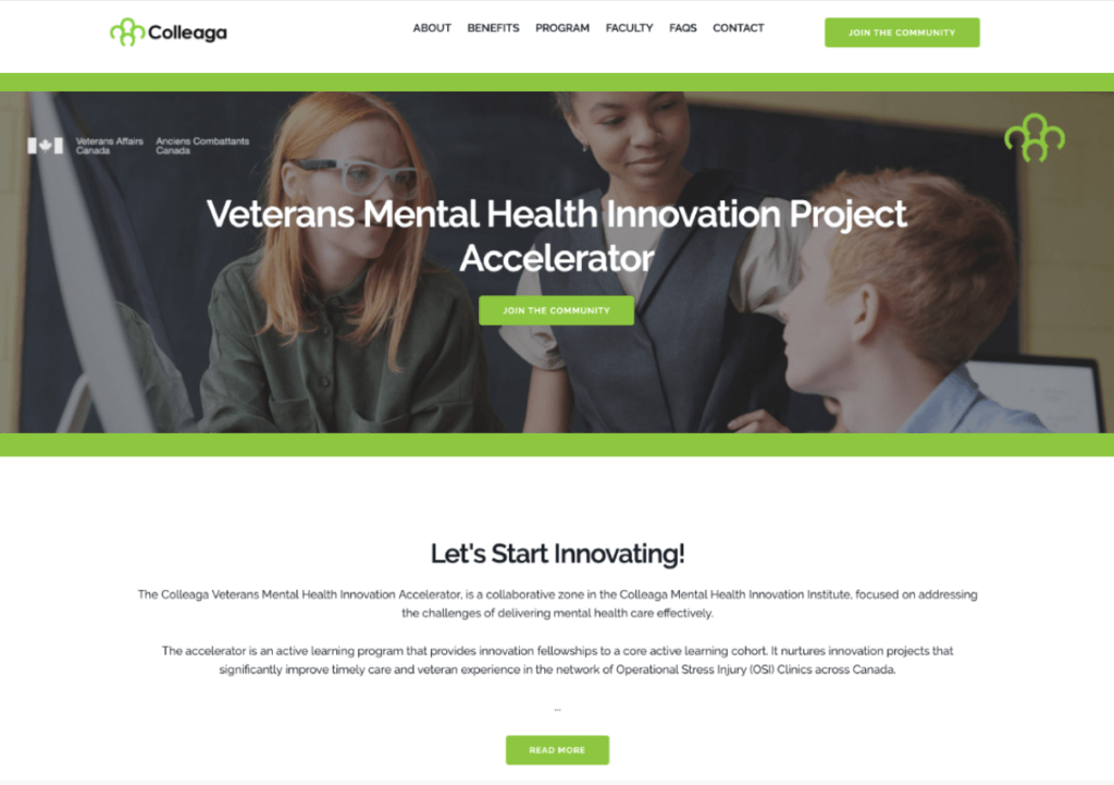 Colleaga original home page