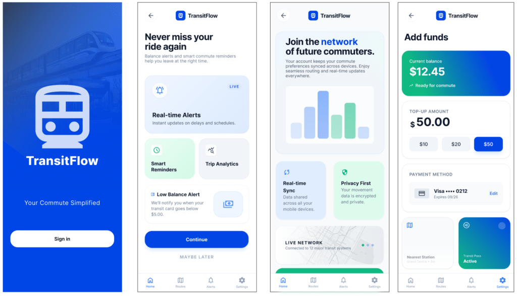 TransitFlow - MockUps Level 1